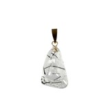 Toermalijnkwarts hanger met 14k gouden oogje Toermalijnkwarts hanger met 14k gouden oogje