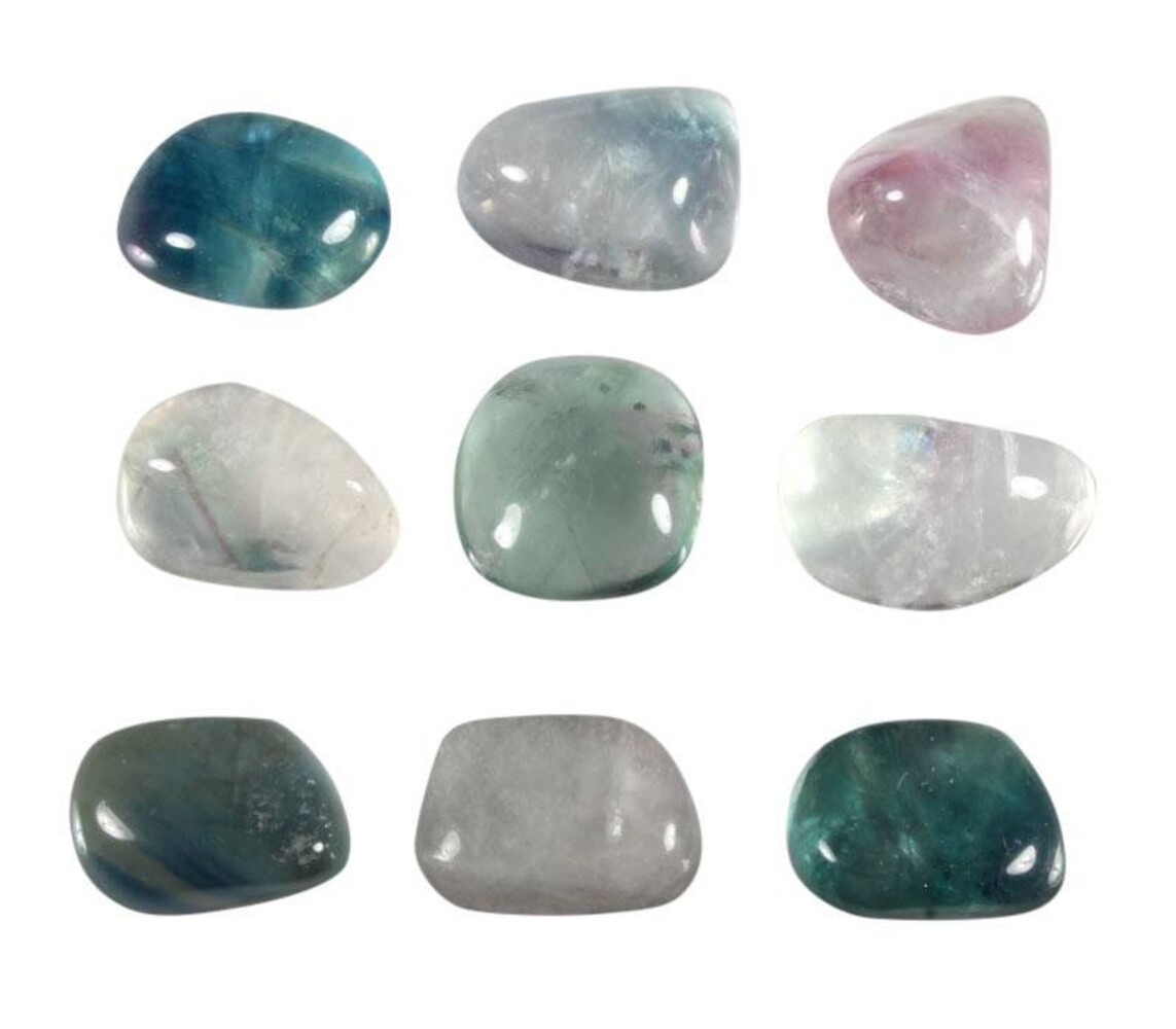 Fluoriet (multi) steen getrommeld 10 - 15 gram Fluoriet (multi) steen getrommeld 10 - 15 gram