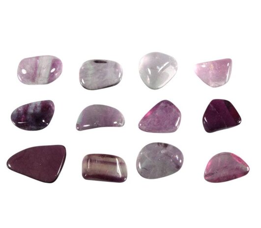 Fluoriet (paars) steen getrommeld 2 - 5 gram Fluoriet (paars) steen getrommeld 2 - 5 gram