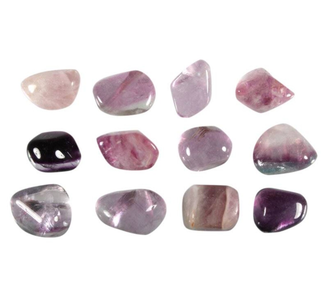 Fluoriet (paars) steen getrommeld 5 - 10 gram Fluoriet (paars) steen getrommeld 5 - 10 gram