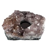 Amethist met cacoxeniet theelichthouder Amethist met cacoxeniet theelichthouder