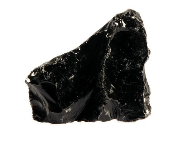 Obsidiaan (zwart) ruw 250 - 500 gram
