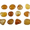 Agaat (geel) steen getrommeld | middel (M) Agaat (geel) steen getrommeld | middel (M)