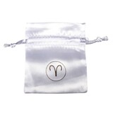 Buideltje satijn wit ram Buideltje satijn wit ram