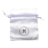 Buideltje satijn wit vissen Buideltje satijn wit vissen