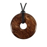 Versteend hout hanger donut 4 cm Versteend hout hanger donut 4 cm