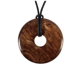 Versteend hout hanger donut 4 cm Versteend hout hanger donut 4 cm