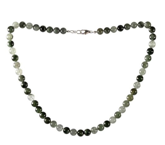 Toermalijnkwarts (groen) ketting 8 mm kralen Toermalijnkwarts (groen) ketting 8 mm kralen