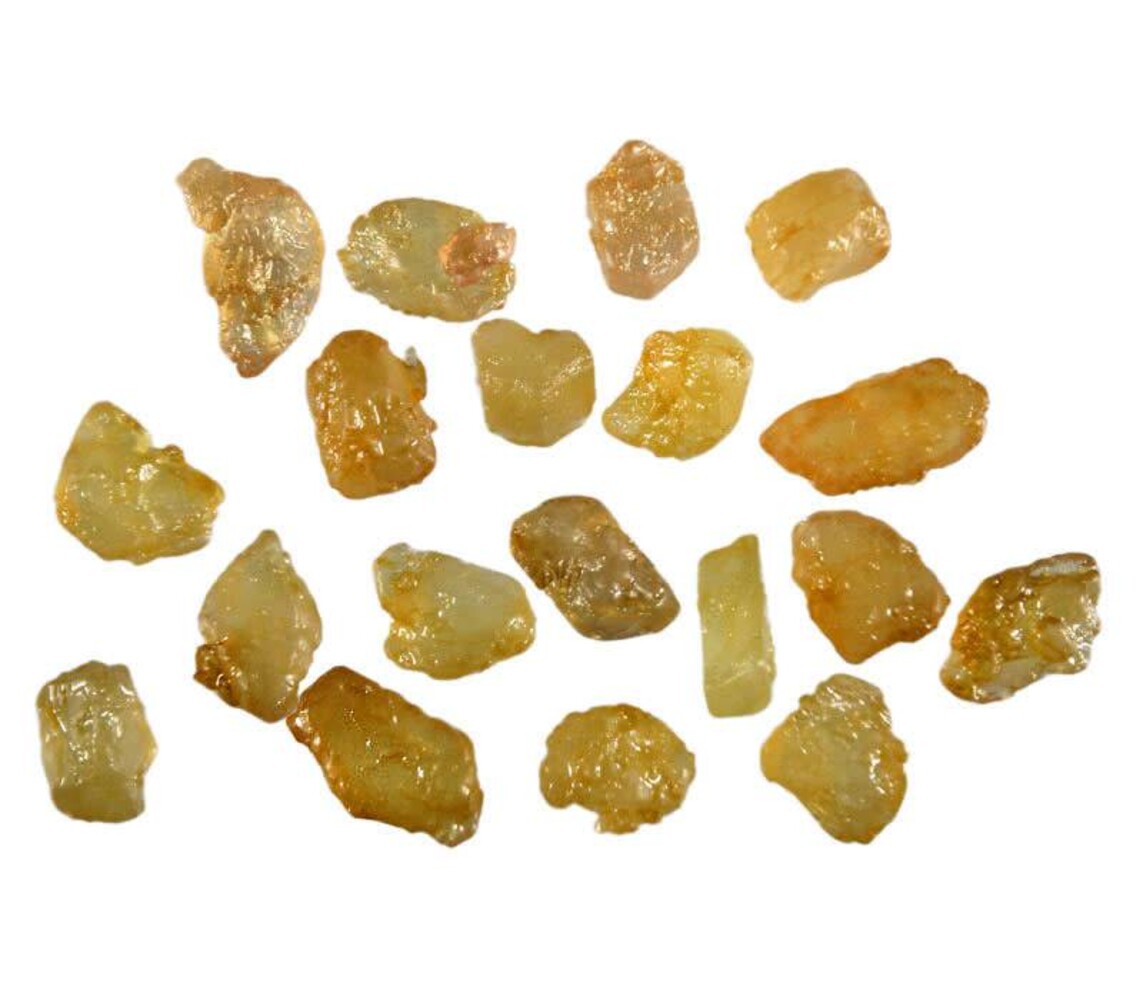 Saffier (geel) brokje ruw klein