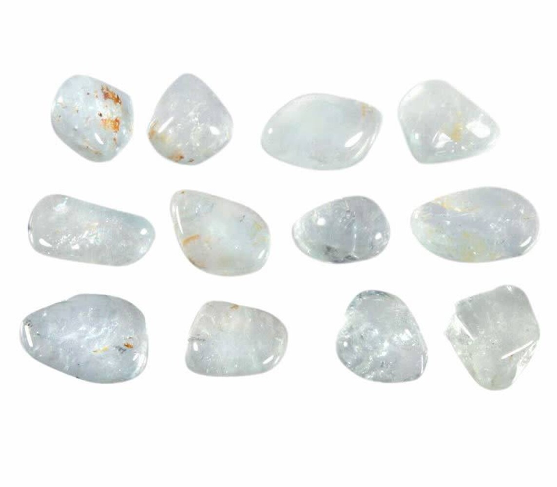 Topaas (lichtblauw) steen getrommeld 5 - 10 gram