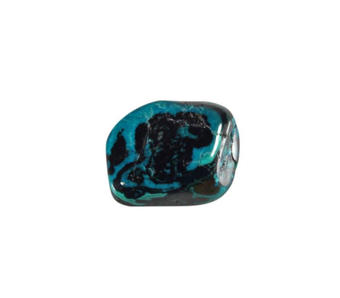 Chrysocolla met malachiet steen getrommeld 2 - 7 gram Chrysocolla met malachiet steen getrommeld 2 - 7 gram