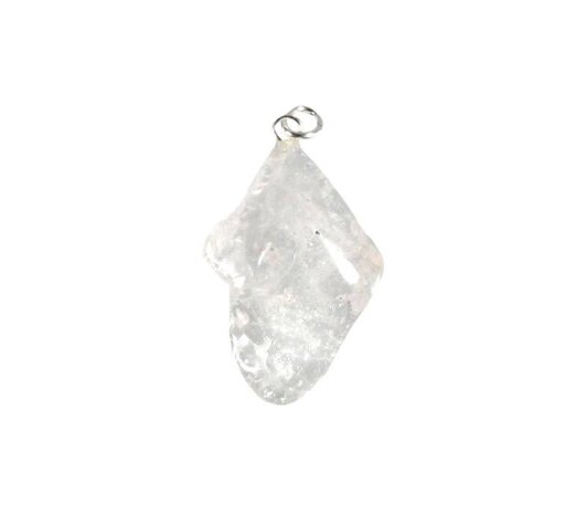 Nirvana ijskwarts hanger met zilveren oogje Nirvana ijskwarts hanger met zilveren oogje