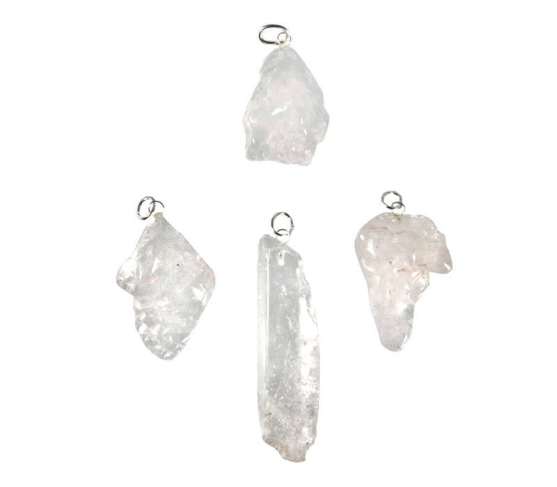 Nirvana ijskwarts hanger met zilveren oogje Nirvana ijskwarts hanger met zilveren oogje