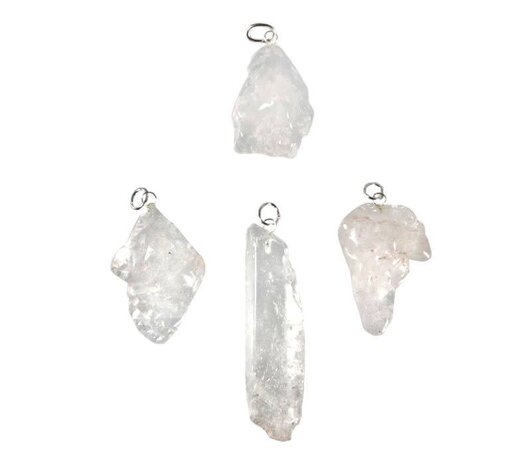 Nirvana ijskwarts hanger met zilveren oogje Nirvana ijskwarts hanger met zilveren oogje