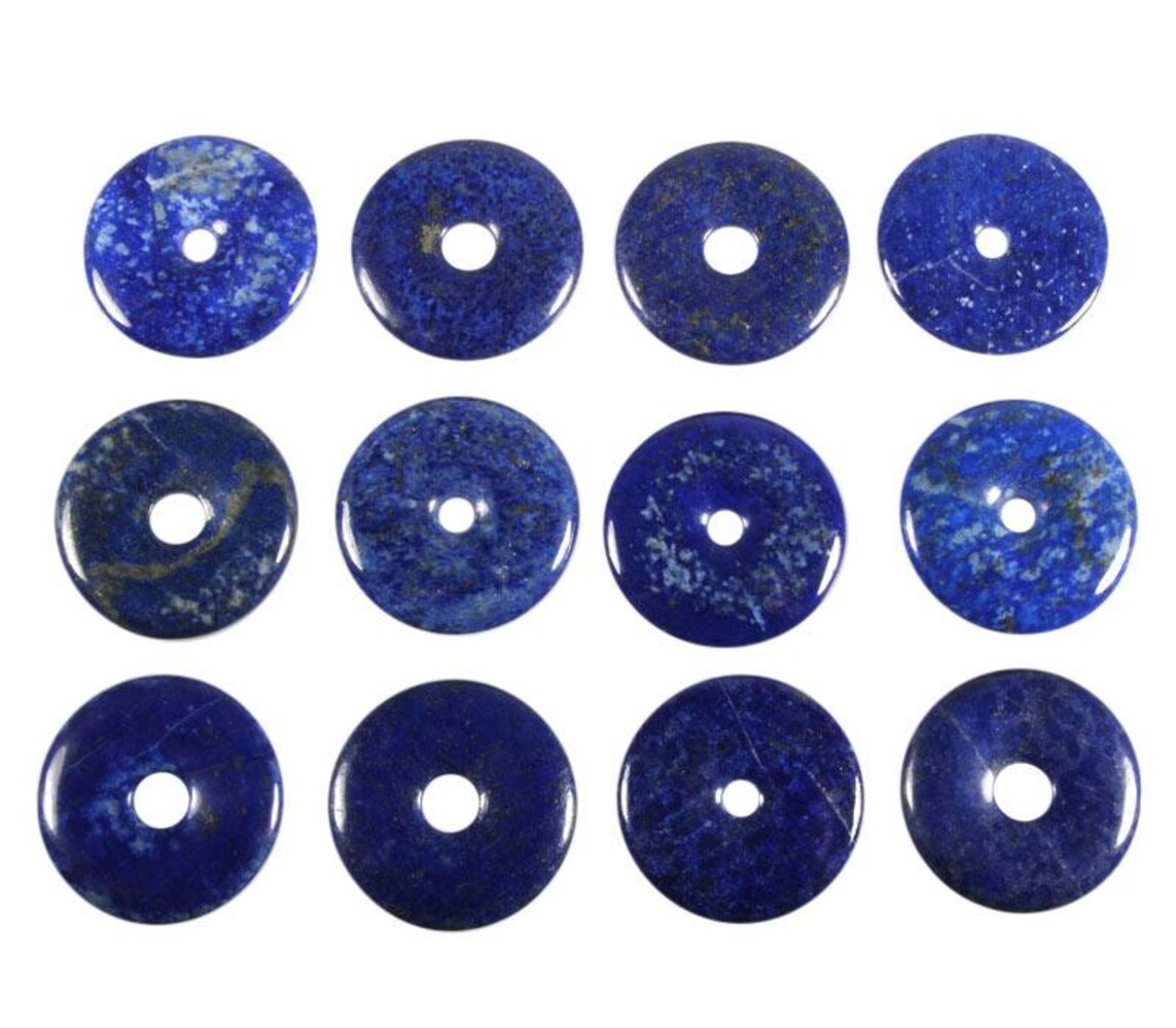 Lapis lazuli hanger donut A-kwaliteit 3 cm Lapis lazuli hanger donut A-kwaliteit 3 cm