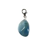 Fluoriet (blauw) bedeltje met sterling zilveren slotje Fluoriet (blauw) bedeltje met sterling zilveren slotje
