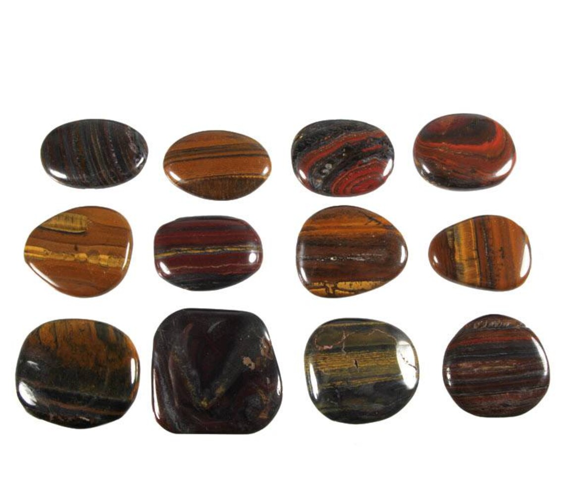 Tijgerijzer steen plat gepolijst Tijgerijzer steen plat gepolijst