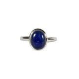 Zilveren ring lapis lazuli maat 17 | ovaal 10 x 8 mm
