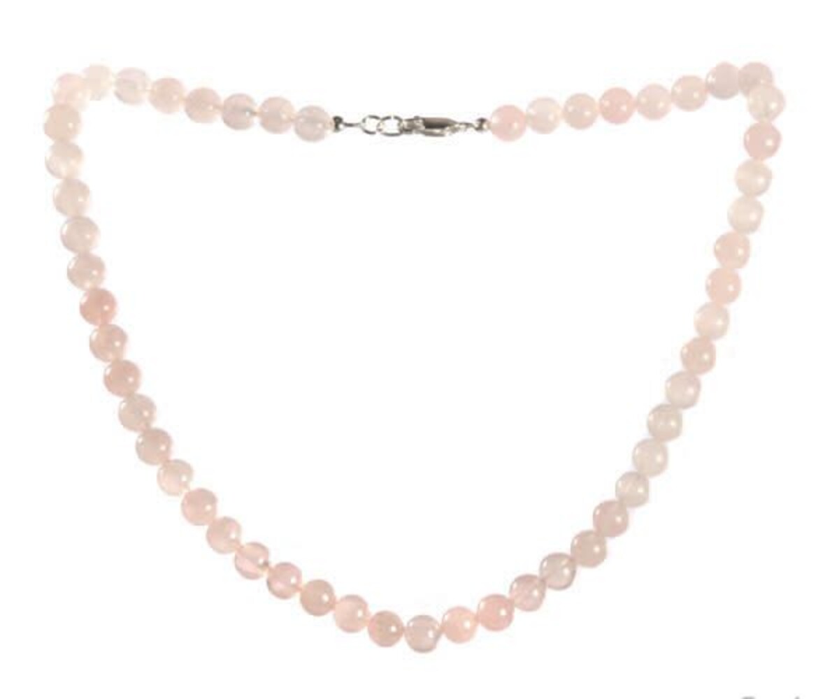 Rozenkwarts ketting 8 mm kralen Rozenkwarts ketting 8 mm kralen