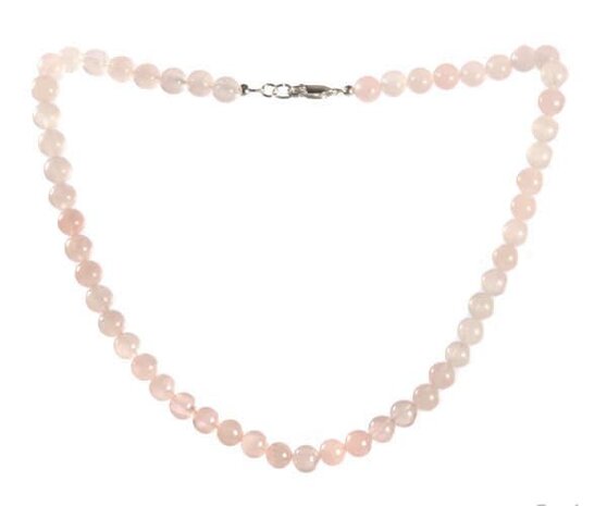 Rozenkwarts ketting 8 mm kralen Rozenkwarts ketting 8 mm kralen