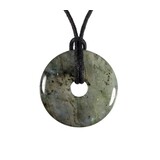 Labradoriet hanger A-kwaliteit donut 3 cm Labradoriet hanger A-kwaliteit donut 3 cm