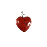 Jaspis (rood) hanger hart 15 mm met zilveren oogje Jaspis (rood) hanger hart 15 mm met zilveren oogje
