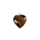 Tijgeroog hanger hart 15 mm met zilveren oogje Tijgeroog hanger hart 15 mm met zilveren oogje