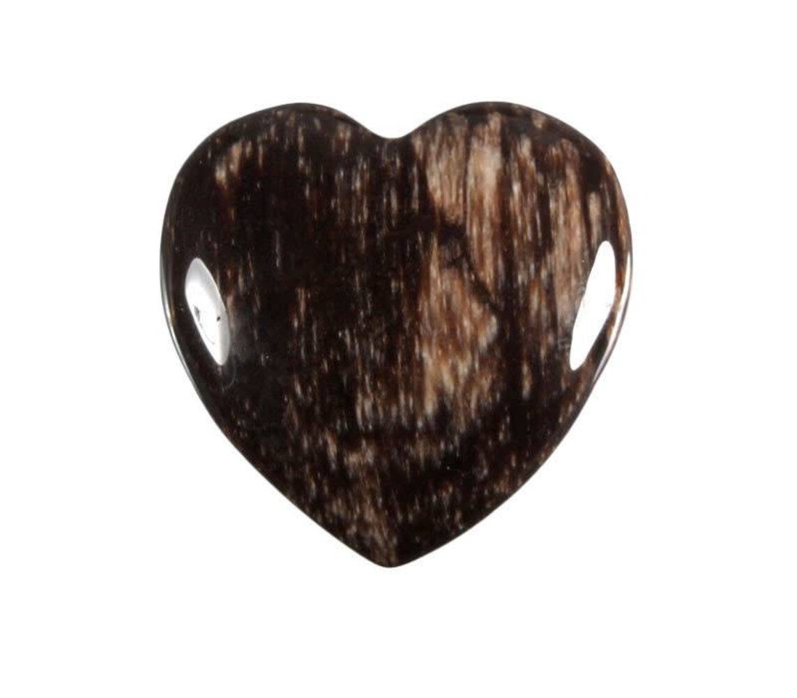 Versteend hout edelsteen hart 4 cm Versteend hout edelsteen hart 4 cm