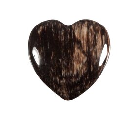 Versteend hout edelsteen hart 4 cm Versteend hout edelsteen hart 4 cm