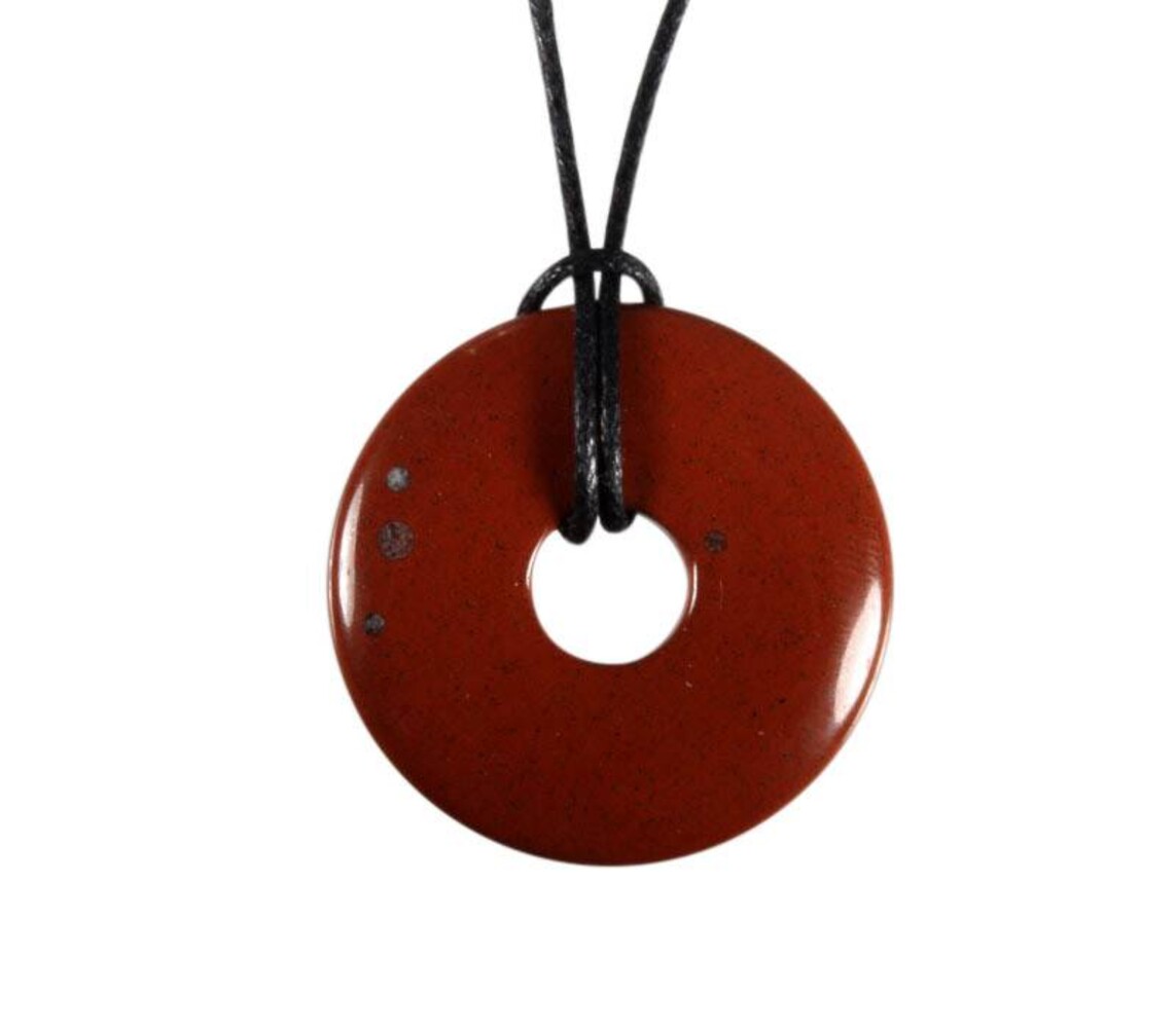 Jaspis (rood) hanger donut 3 cm Jaspis (rood) hanger donut 3 cm