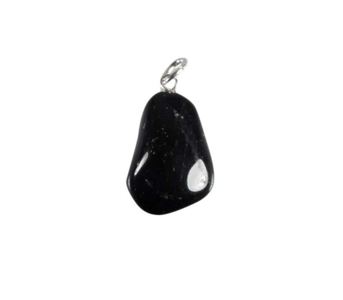 Obsidiaan (regenboog) hanger met zilveren oogje Obsidiaan (regenboog) hanger met zilveren oogje