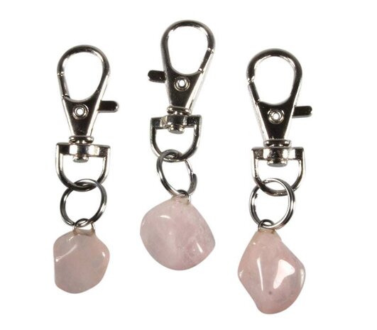 Halsband hanger rozenkwarts groot Halsband hanger rozenkwarts groot