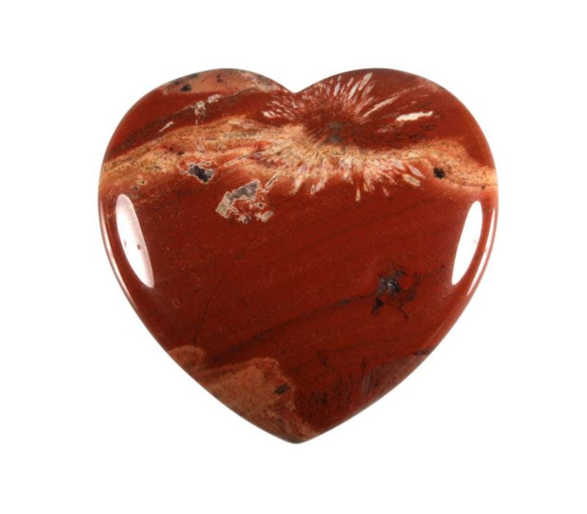 Jaspis (rood) edelsteen hart 4 cm Jaspis (rood) edelsteen hart 4 cm