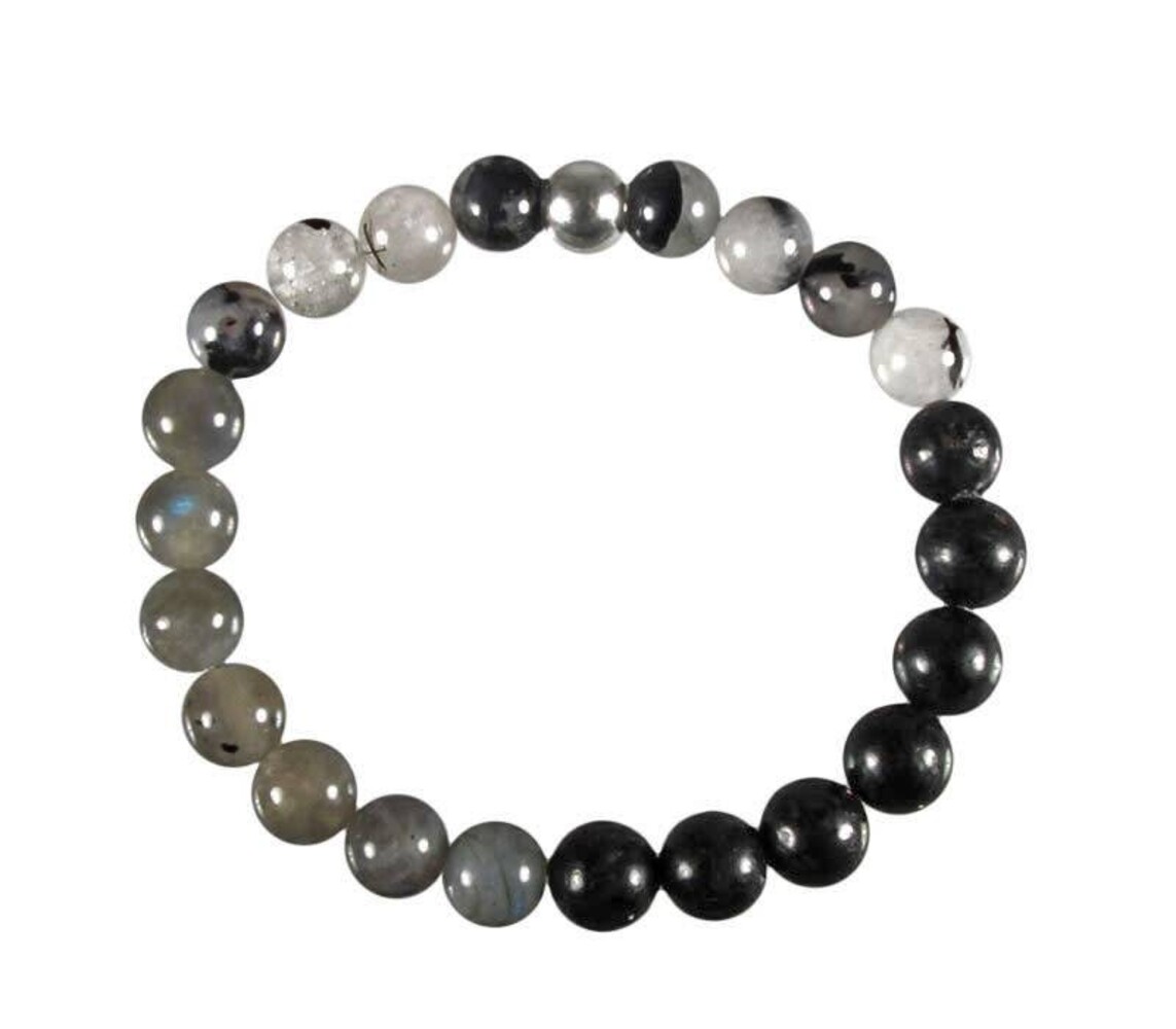 Armband zwarte magie (bescherming) 20 cm | 8 mm kralen