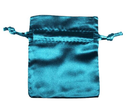 Buideltje satijn petrol