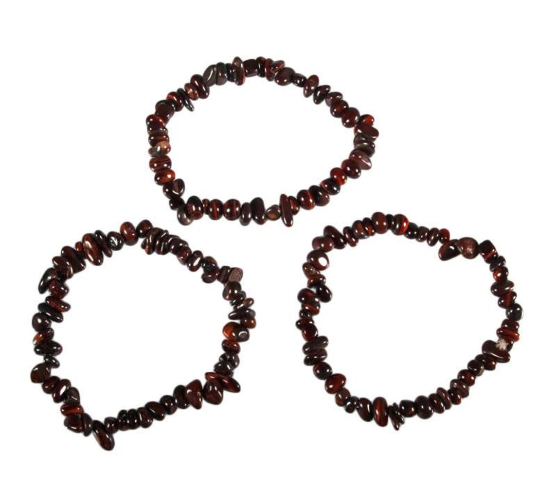 Tijgeroog (rood) armband split Tijgeroog (rood) armband split