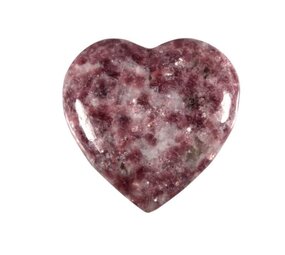 Lepidoliet edelsteen hart 4 cm