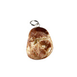 Thunderegg of amulet steen hanger met zilveren oogje