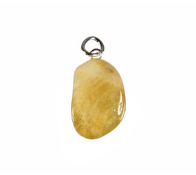 Goudberyl hanger met zilveren oogje Goudberyl hanger met zilveren oogje