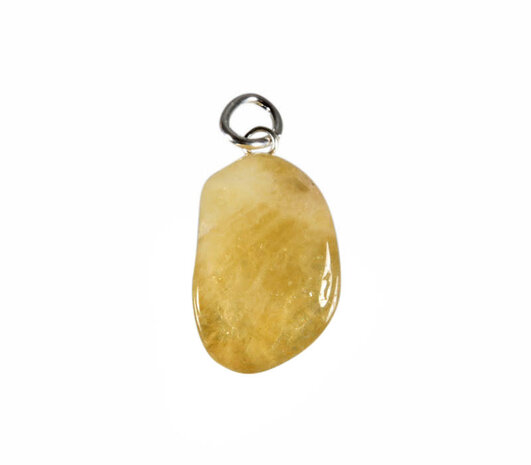 Goudberyl hanger met zilveren oogje