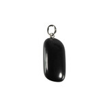Jade (zwart) hanger met zilveren oogje Jade (zwart) hanger met zilveren oogje
