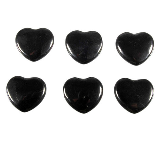 Shungiet edelsteen hart 2,5 cm Shungiet edelsteen hart 2,5 cm