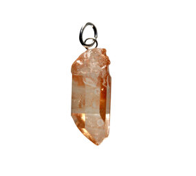 Tangerine kwarts hanger kristal met zilveren oogje Tangerine kwarts hanger kristal met zilveren oogje