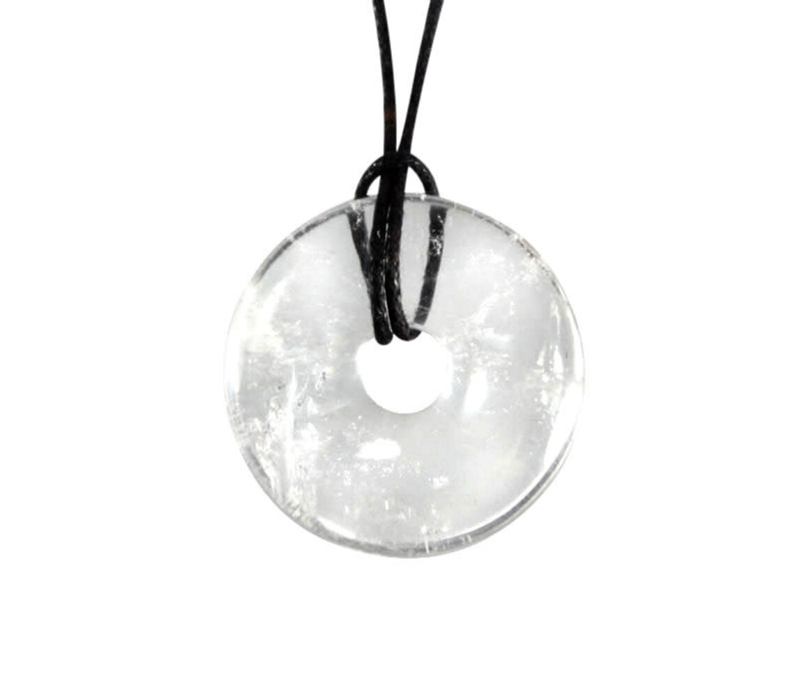 Bergkristal hanger A-kwaliteit donut 3 cm Bergkristal hanger A-kwaliteit donut 3 cm