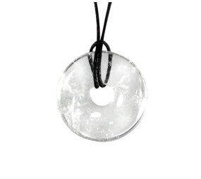 Bergkristal hanger A-kwaliteit donut 3 cm