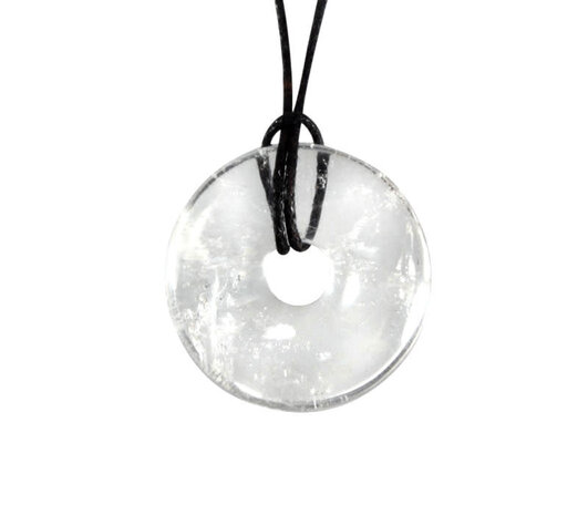 Bergkristal hanger A-kwaliteit donut 3 cm Bergkristal hanger A-kwaliteit donut 3 cm