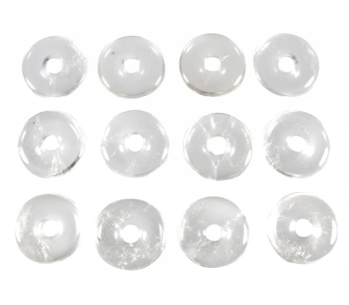 Bergkristal hanger A-kwaliteit donut 3 cm Bergkristal hanger A-kwaliteit donut 3 cm