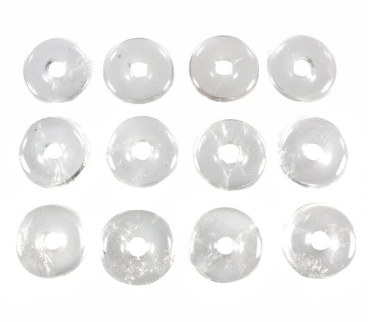 Bergkristal hanger A-kwaliteit donut 3 cm Bergkristal hanger A-kwaliteit donut 3 cm