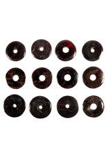 Granaat (donker) hanger donut 3 cm