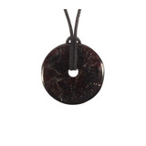 Granaat (donker) hanger donut 3 cm